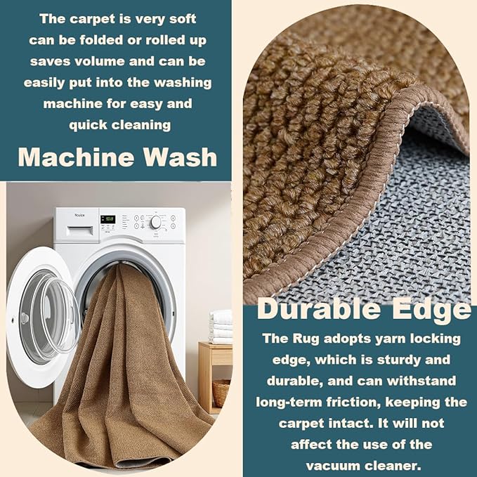 CHAMPANT Indoor Door Mat 2x3 Feet Small Grey Area Rug Washable Front Door Mat Anti Slip Entrance Carpet Front Porch Bathroom Kitchen Bedroom Entrance