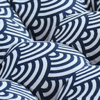 Round Tatami Seat Cushions, Thicken Soft Chair Pad,Cotton Linen Boho India Floor Seat Pillows for Living Room Sofa Bed Balcony Outdoor, 22Inch(Size:1 Count (Pack of 1),Color:Blue and White)