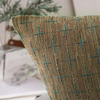 MIULEE Pack of 2 Decorative Burlap Linen Throw Pillow Covers Modern Farmhouse Pillowcases Rustic Woven Textured Cushion Cover for Sofa Couch Bed 24x24 Inch Coffee