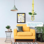 PATIKIL Macrame Hanging Planter, 35 Inch Handmade Hanging Plant Holders Flower Pot Hanger Flower Pot Hanger for Indoor Outdoor Decor, Yellow