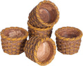 TOYANDONA 6Pcs Miniature Resin Rattan Baskets for Dollhouse Decoration Storage Holders Realistic Simulation Baskets Mini House Accessories