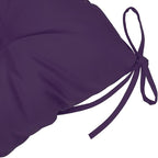 QILLOWAY Outdoor Seat/Back Chair Cushion Tufted Pillow, Spring/Summer Seasonal All Weather Replacement Cushions. (Purple)