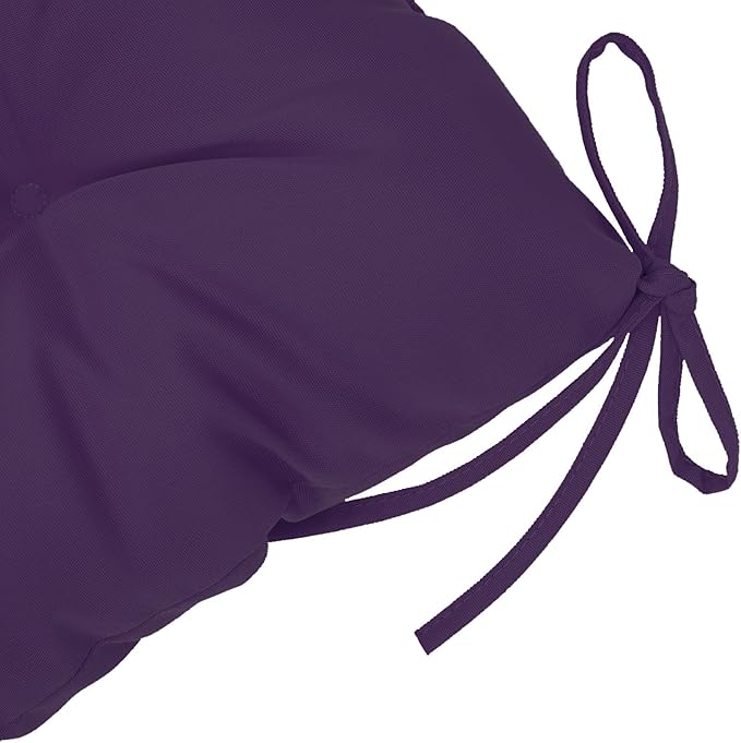 QILLOWAY Outdoor Seat/Back Chair Cushion Tufted Pillow, Spring/Summer Seasonal Replacement Cushions - Pack of 4 (Purple)