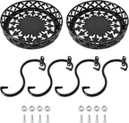 TLBTEK 2Pcs Planter Stand,Metal Round Potted Plant Stands Indoor&Outdoor Multiple ,Modern Flower Pot Stand Holder Rack Planter Display for Home,Kitchen,Patio,Garden, Corner, Balcony and Bedroom