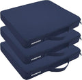 Stadium Seat Cushions, Portable Bleacher Cushions with Handle, Waterproof Oxford Fabric, Zipper Design (Blue - 3 Pack)