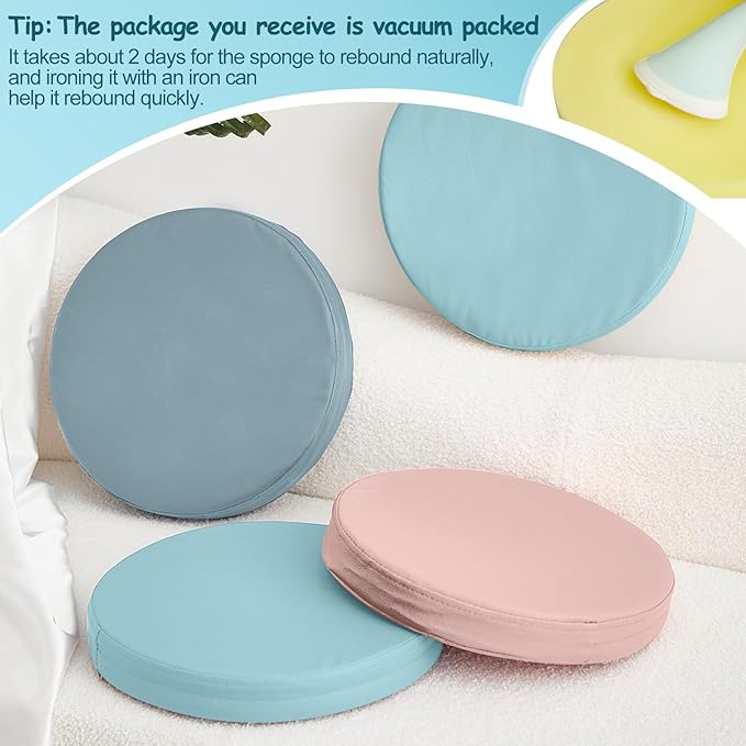 Juexica 3 Pcs Extra Thick Flexible Seating Floor Cushions Assorted Colored Pillow Floor Cushions for Classroom Soft Flexible Seating for Kids Learning Sitting Daycare School Chair (Morandi Colors)