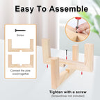 Plant Stand, Indoor/Outdoor Wood Plant Holder, Single Flower Pot Stand, Sturdy Planter Stands, Fit 5-15 Inch Pots