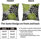 Black Lime Green Pillow Covers 22X22 Inch Set of 2, Spring Summer Floral Dahlia Flower Cream Decorative Throw Pillow Covers Outdoor Modern Farmhouse Cushion Case for Home Couch Sofa Bed Decor