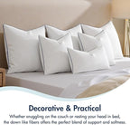 MIULEE 12x20 Pillow Inserts, Fluffy Down Alternative Filling Pack of 2 Ultra Soft Lumbar Throw Pillows for Sofa Couch Bed