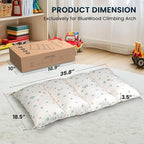 BlueWood Cushion for Climbing Arch, Montessori Philosophy Soft and Non-Slip Pillow for Kids, Pikler Cushion for Reading, Playing, Games, Parties (Pearl)
