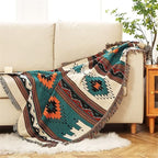 Lqprom Southwest Throw Blankets Aztec Southwestern Throws Cover Boho Native American Blankets for Gift Sofa Table Bed Living Room Decor Outdoor Camping Picnic Tent Beach Car Traveling 63"x87"