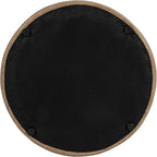 Spatial Order Faux Leather Organic ShapeOttoman (No Lid, Seat Only) | HomePop Home Décor | Round Pouf Foot Rest – Sand Faux Leather