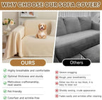 ROOMLIFE Boho Beige Couch Cover for Dogs, Washable Non Slip Furniture Protector Couch Sofa Covers for 3 Cushion Couch, Soft Breathable Sofa Slipcovers Couch Cover Throw Blanket with Tassels71''X150''