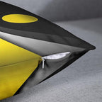 Emvency Set of 4 Yellow Throw Pillow Covers Modern Abstract Black Grey Stripes Gray White Acrylic Bold Decorative Pillow Cases Home Decor Square 18x18 Inches Pillowcases
