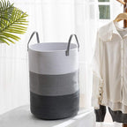 YOUDENOVA Woven Rope Laundry Hamper Basket, 58L Tall Luandry Basket, Baby Nursery Hamper for Blanket Storage, Clothes Hampers for Laundry in Bedroom