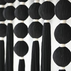 IOWER Large Macrame Wall Hanging Black Macrame Wall Decor Sphericity Cotton Textile Wall Hanging Boho Wall Decor Art Fiber Yarn Art Handmade 39" Wx39 L