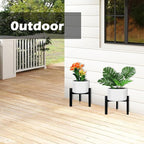 Mini 3Legs Adjustable Metal Plant Stand for 5"-10" Plant Pot – Indoor & Outdoor (Black, 1 Pcs)