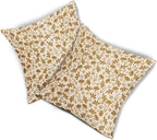 Mustard Yellow Floral Pillow Covers 16x16 Set of 2 Vintage Rustic Old Style Cute Small Flower Yellow Cream Print Decorative Outdoor Pillowcases Farmhouse Throw Cushion Case Decor for Couch Sofa Bed