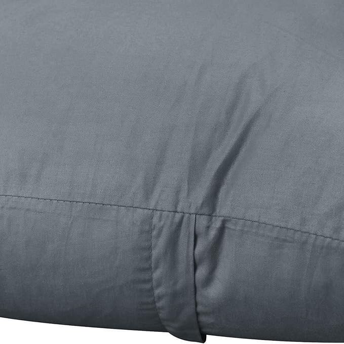 Thmyo 4-Pack 100% Cotton Comfortable Solid Decorative Throw Pillow Case, Square Cushion Cover Pillowcase Sublimation Blank Pillow Covers DIY Throw Pillowcase for Sofa(24x24 inch/ 60x60cm, Dark Grey)