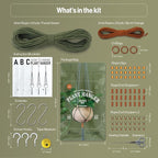 Macrame Kits for Beginners, 3 Set of Plant Hangers DIY Kit: Braided Polyester Ropes 50yds*5mm Forest Green, 20yds*2mm Burnt Orange, 60+Pcs Supplies with Step-by-Step Easy Instructions (GROR)