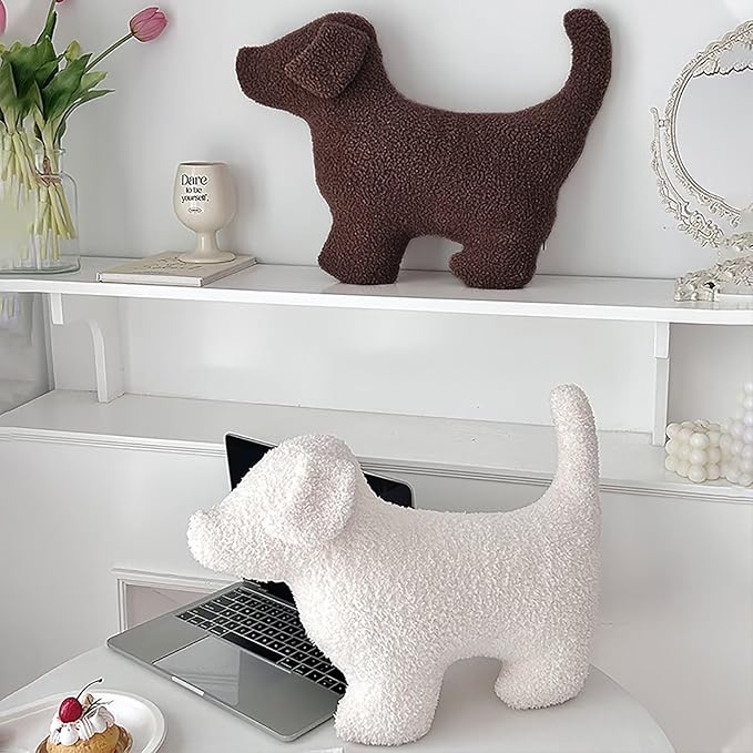 Animals Shaped Throw Pillow for Bed,Home Decorative Pillows for Bedroom Aesthetic,Soft Throw Pillow for Couch,Handmade Living Room Throw Pillows Chocolate