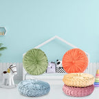 Yerliker 6 Pcs Floor Pillow Cushions 15inch Round Velvet Throw Pillows Colorful Flexible Cushions Alternative Pillows for Couch Chair Living Room Bedroom Home Office Decor(Pastel Color)