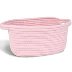 ABenkle Small Storage Basket, Mini Basket, Cute Tiny Cotton Rope Woven Baskets, Shelf Storage, Boho Decorative Toy Storage Bin Gift Baskets
