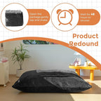 MAXYOYO 3 in 1 Kids Bean Bag Chair Bed, Child Floor Sofa for Gaming, Reading, Faux Fur Floor Mattress with High-Density Foam Filling for Living Room Bedroom