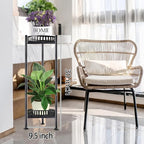 2-Pack Plant Stand Indoor Outdoor, 30'' Tall Plant Stands, 2 Tier Metal Planter Stand, Flower Stand Plant Pot Holder for Living Room, Corner, Deck