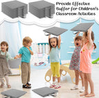 Suzile 12 Pcs 12'' Square Floor Cushions for Kids Classroom Flexible Floor Seating Elementary with Handles Classroom Carpet Cushions for Adults Toddlers Daycare Preschool School