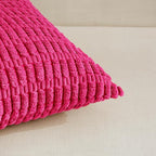 Fancy Homi 4 Packs Boho Hot Pink Decorative Throw Pillow Covers 20x20 Inch for Couch Bed Sofa, Rustic Modern Farmhouse Home Decor, Soft Plush Corduroy Square Cute Cushion Case 50x50 cm