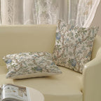 Chinoiserie Pillow Covers 18x18 Set of 2 Blue Green Bird Floral Throw Pillows Vintage Blue Flowers Decorations Outdoor Pillowcase Chinoiserie Decor Farmhouse Linen Cushion Case for Couch Home