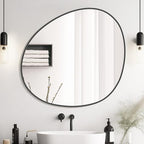 WallBeyond Asymmetrical Mirror, Irregular Wall Mirror, Abstract Wall Mirrors Decorative for Bedroom Living Room Entryway Hall, Unique Wall Mirror 28" H x 26" W, Black