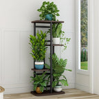 LINZINAR Plant Stand Indoor 4 Tier 5 Potted Multiple Plant Shelf Stands for Garden Corner Balcony Living Room