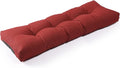 SUNROX LokGrip Non Slip Tufted Memory Foam Bench Cushion, FadeShield Water Resistant Durable Thicken Outdoor/Indoor Bench Seat Pads 54x16x4 inch, Burgundy