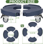 Plant Caddy Stand with 360° Wheels Adjustable 15-22 Inch Rolling Plant Stand Heavy Duty Large Plant Cart Dolly with Casters 440lbs Capacity for Large Planter, Garden Pot, Flower Pot, Blue, 1 Pack