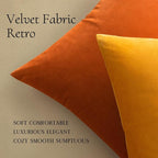 MIULEE Velvet Throw Pillow Covers 16x16 Inch, Pack of 2 - Gold, Soft Solid Decorative Pillow Covers Cushion Cases Modern Luxury Home Decor for Couch Sofa Bedroom Livingroom