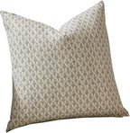 Floral Pillow Covers 20x20 Pillow Cover Block Print Couch Pillows for Living Room Decorative Neutral Accent Throw Pillow Covers, 1PC, Light Taupe