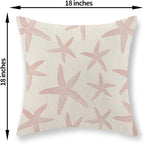 Pink Starfish Pillow Covers 18x18 Set of 2 Coastal Throw Pillows Spring Summer Nautical Ocean Theme Beach Decorative Pillow Cases Farmhouse Outdoor Decor Cushion Case for Home Bedroom