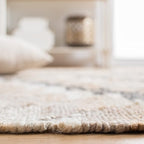 SAFAVIEH Natural Fiber Collection Runner Rug - 2'3" x 9', Natural & Black, Handmade Boho Southwestern Fringe Jute, Ideal for High Traffic Areas in Living Room, Bedroom (NFB401A)