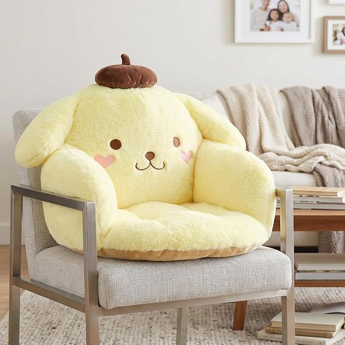Ohjijinn Kawaii Cushion Chair, Comfy Cartoon Plush Seat Cushion, Floor Pillow Floor Cushions, Cute Office Chair Cushion Room Decor for Girls Woman