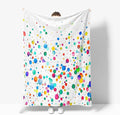 Kids Colorful Throw Blanket, Rainbow Polka Dot Funny Bright Blanket for Bed Sofa Travel and Camping Flannel Blanket Gift, Super Soft Cozy Fluffy Plush Blanket for All Seasons, 50" x 60"