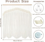 Betylifoy Macrame Wall Hanging Large Boho Wall Decor Beige Macrame Tapestry with Wooden Beads Cotton Rope Bohemian Handmade Woven Wall Art Decor for Bedroom Living Room Apartment Dorm Backdrop