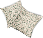 Brown Green Floral Pillow Covers 16x16 Set of 2 Vintage Rustic Old Style Cute Small Flower Print Decorative Outdoor Pillowcases Farmhouse Throw Cushion Case Decor for Couch Sofa Bed