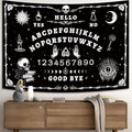 Atrippy Halloween Gothic Grunge Room Decor, Skull Tapestry for Bedroom,Goth Witchy Dark Aesthetic Home Decor,Small Skeleton Vintage Black and White Emo Wall Decor (24" X 36")