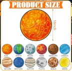 Tinideya 12 Pcs Kids Carpet Circle Seats for Class 16 Inch Round Classroom Rug Floor Cushions Soft First Day of School Educational Mat Non Slip Back to School Learning Playing Areas(Space Planet)