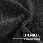 Couch Cover for Dogs, Boho Sofa Covers for 3 Cushion Couch, Chenille Sofa Slipcover for Pets Washable, L-Shape Sectional Couch Cover Soft Throw Blankets with Tassels(91x118,Charcoal Grey)