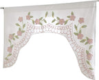 Better Trends Bloomfield Collection is Super Soft and Light Weight in Floral Design 100% Cotton Tufted Unique Luxurious Machine Washable Tumble Dry, Valance, Rose