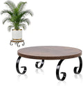 Plant Stand Indoor Outdoor, Vintage Wooden Plant Table Corner Flower Stand for 5 to 12 Inch Pots, Sturdy Low Short Plant Holder Stool for Living Rooms, Office, Garden, Patio