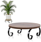 Plant Stand Indoor Outdoor, Vintage Wooden Plant Table Corner Flower Stand for 5 to 12 Inch Pots, Sturdy Low Short Plant Holder Stool for Living Rooms, Office, Garden, Patio